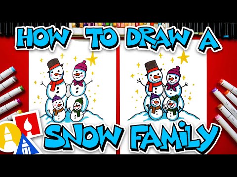 How To Draw A Snow Family