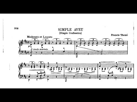 Francis Thomé | Simple Aveu