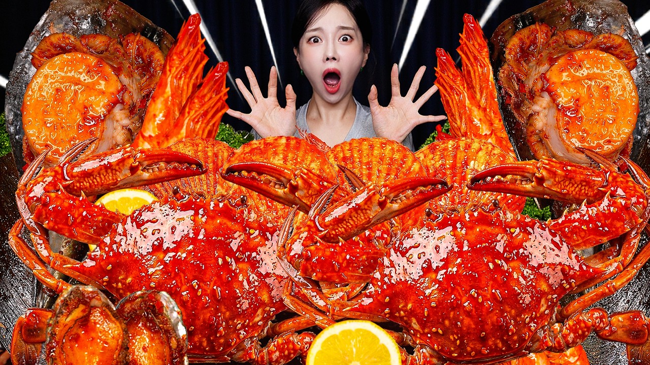 대왕 꽃게🦀로 만든 중화풍 해물찜 먹방 🍽️ GIANT Autumn Crab Seafood Steamer Mukbang Ssoyoung ASMR