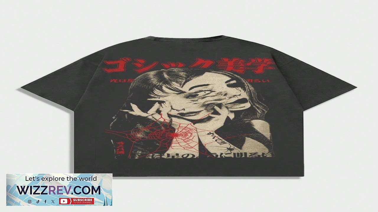 ROMWE Grunge Punk Men Japanese Letter & Figure Graphic Tee School Review