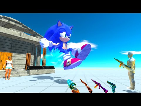 FPS AVATAR vs SONIC HOUSE RESCUE MISSION - Animal Revolt Battle Simulator