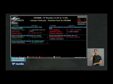 CPI do Crime Organizado: relatório final é rejeitado