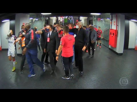 Athletico PR x Flamengo tem confusão entre jogadores e dirigentes após o fim do jogo