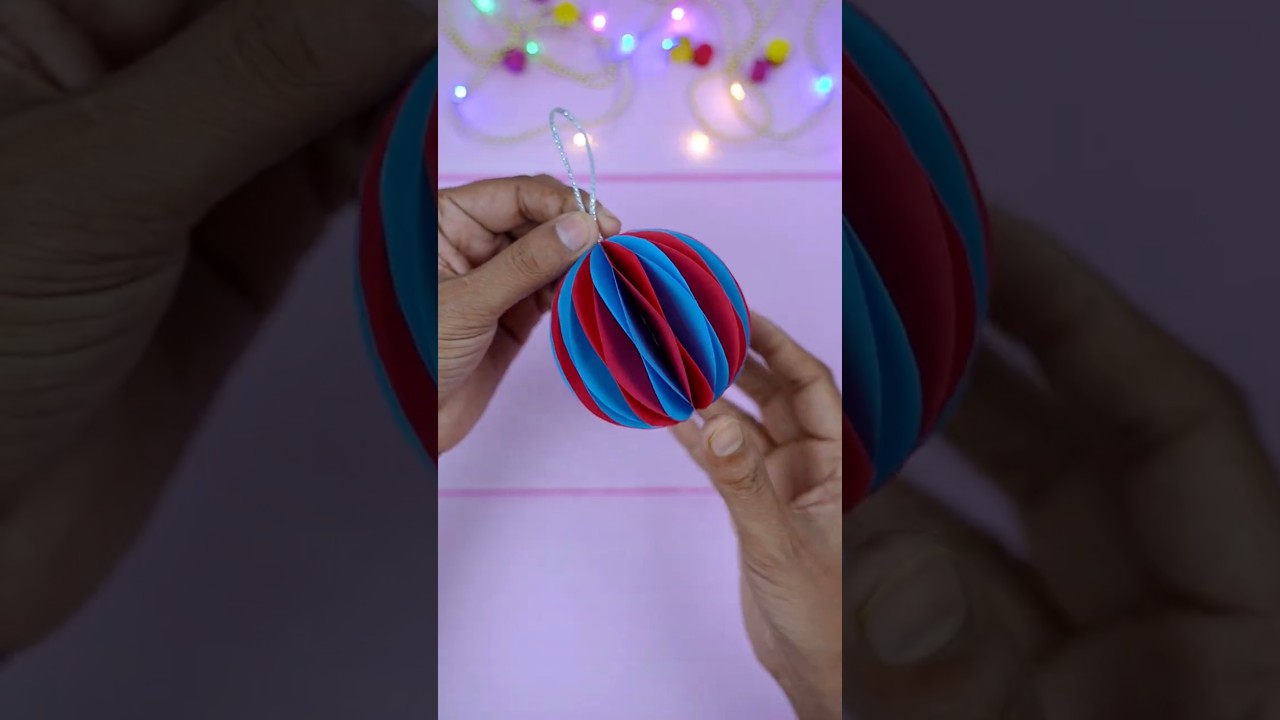 Paper Cutting 3D Christmas Ball 🎄 Easy Handmade Ornament 2025