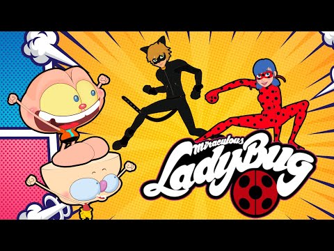 Mongo e Drongo fogem de Miraculous Ladybug e Cat Noir