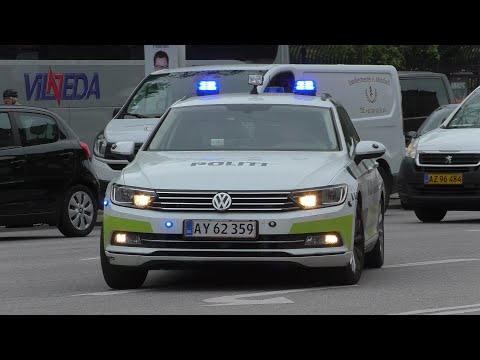Politi, AkutLaege en Ambulances København - Police and Ambulances responding in Copenhagen