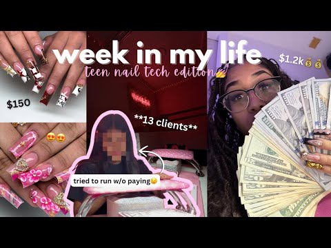 this client almost scammed me… | week in my life as a nail tech💅