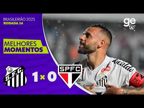 Gols e lances de Santos x São Paulo