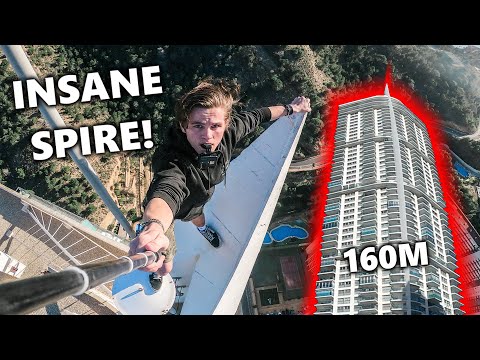 Climbing INSANE SPIRE in Benidorm! (160M)🇪🇸
