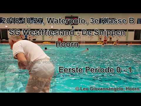 2018-10-27 Waterpolo, 3e klasse B, SGWF-De Snippen, hele wedstrijd, Full HD