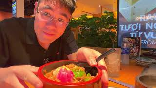 Eating at Kohaku Sashimi & Yakiniku in Lotte Mart