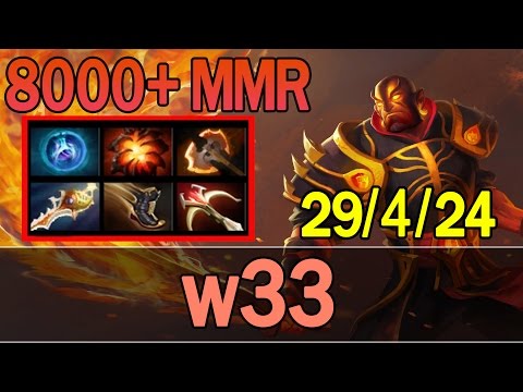 Dota 2 - w33 Plays Ember Spirit 8000+ MMR | Ranked Match