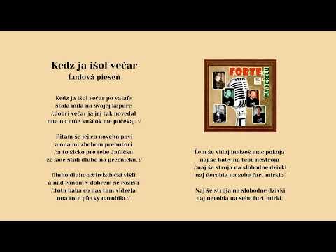 FORTE, Ked ja išol večar po valale, ľudová, Videorohaľ