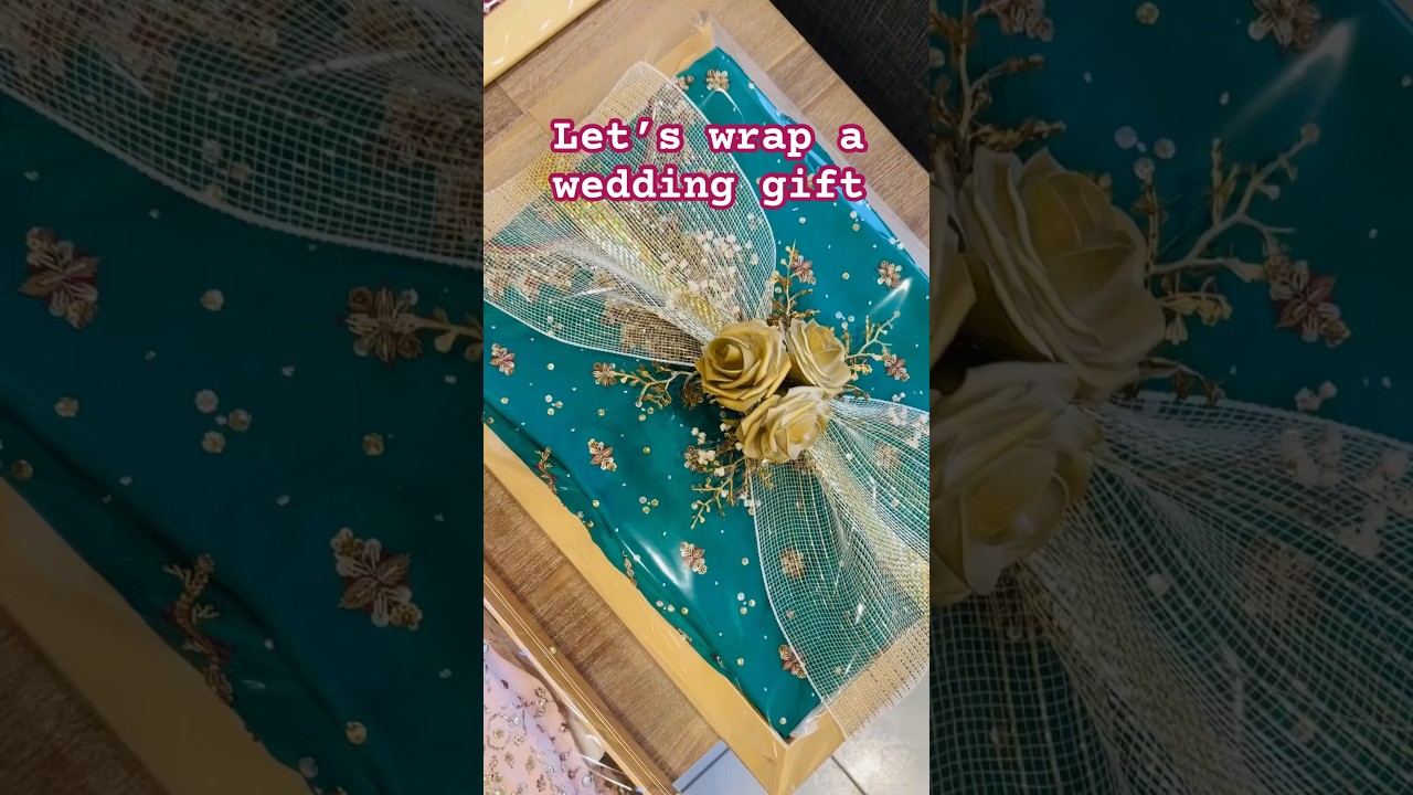 How to wrap a wedding gift beautifully #wrappinggifts #weddinggifts #giftwrapping #giftwrappingideas