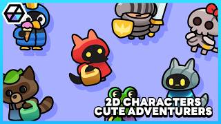 2D Characters - Cute Adventurers game asset video preview