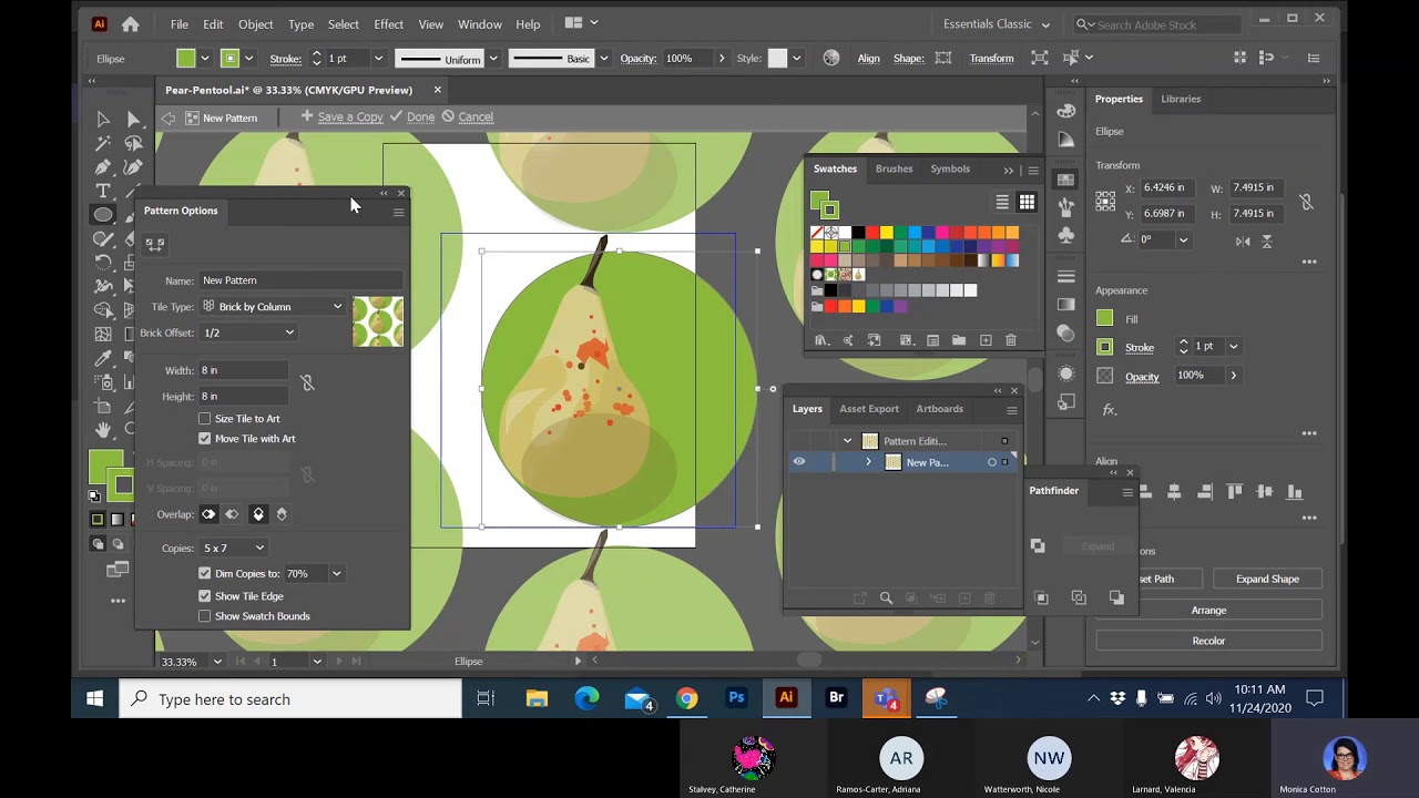 Editing a Pattern in Illustrator
