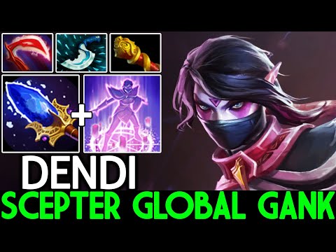 DENDI [Templar Assassin] Epic Scepter Trap Global Gank 7.27 Dota 2