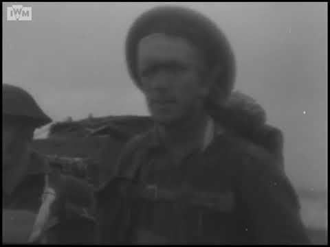 Assault units and commandos land at Sword beach on June 6th, 1944, D-Day.