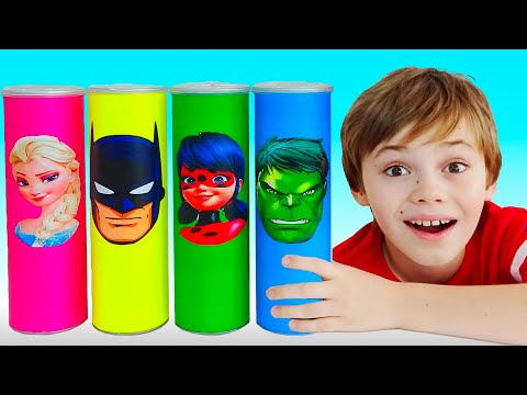 Nick and Poli Pretend Play with Magic Chips