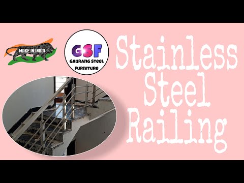 Stainless steel railing, mounting type: wall