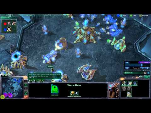 SC 2 PvZ - Sentry-Stalker build - casting myself