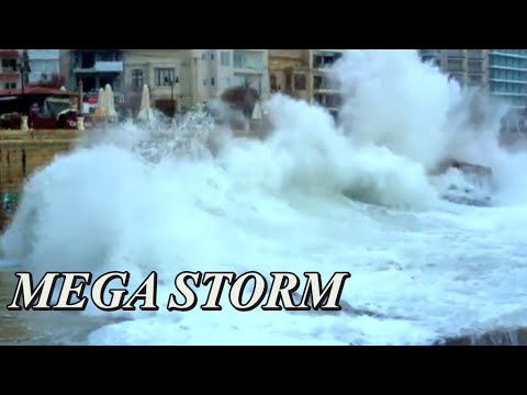 Malta Storms: Mega Cyclone Hits The Maltese Islands #storms #bigwaves #malta