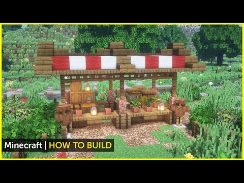 Minecraft How to Build a Market Stall (Tutorial)