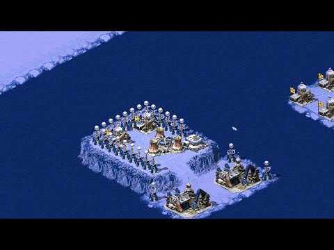 Red Alert 2 | Yuri's Revenge | 7 vs 1 | Extra hard AI | Blue map | Cuba vs 7