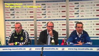 preview picture of video 'Pressekonferenz TSG Neustrelitz - FC Schönberg 95'