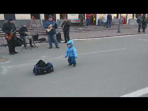 KYIV, UKRAINE. Street surf rock, a year before the war.