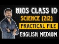 NIOS Class 10 Science 212 Practical File NIOS Class 10 Science And Technology English Medium