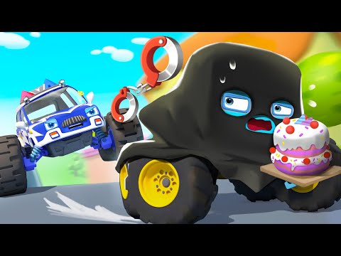 Monster Police Truck Rescue Team | Monster Truck | Fire Truck | Kids Song | BabyBus - Cars World