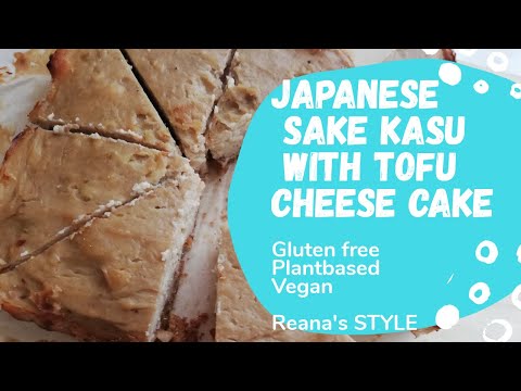 Japanese sake kasu with tofu cheese cake