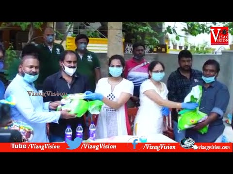 Essential Food Materials Distribution To Video Telugu Cine Still Photographers Association Sam Groceries Distributed By Cyberabad Police Commissionerate,Vizagvision...