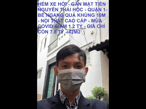 Bán nhà bề ngang khủng 10m 5 tầng Nguyễn Thái Học 42m2 giá chỉ 7.8 tỷ