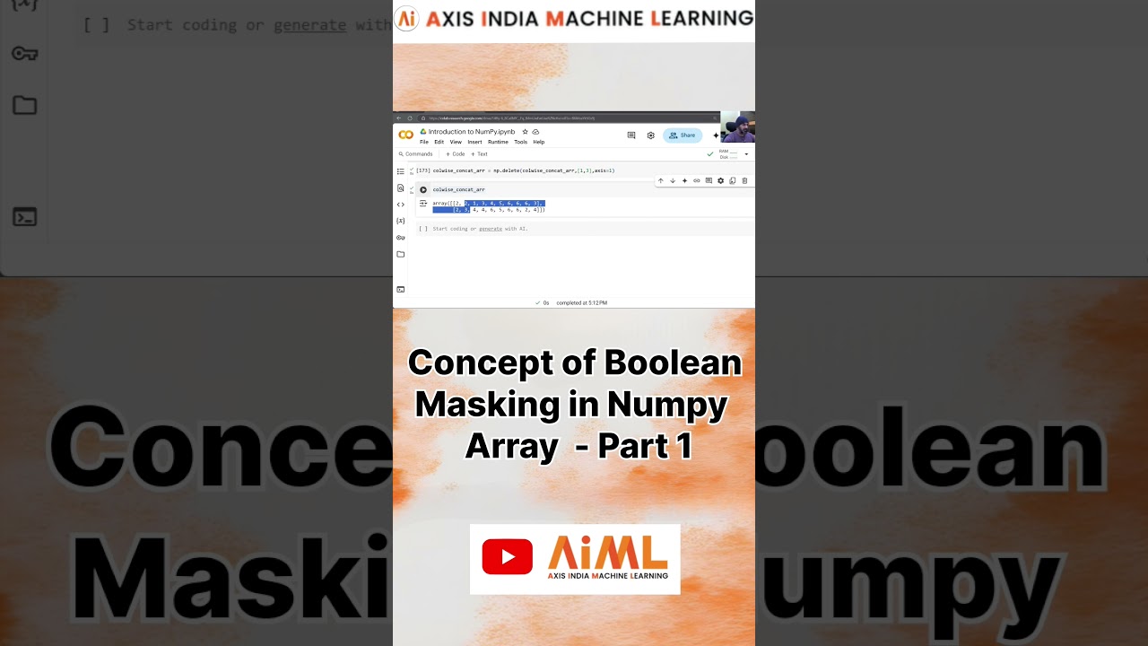Boolean Masking in Numpy Array.