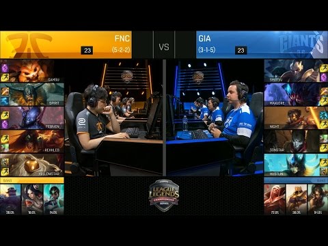 GIA vs FNC Game 2 Highlights - GIANTS vs FNATIC EU LCS Week 5 Summer 2016