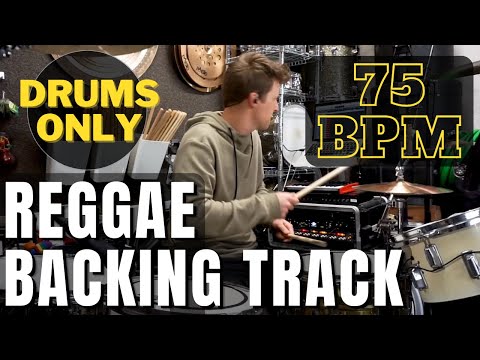 Reggae Drum Beat Backing Track 75 BPM (Drums Only for Bass, Guitar & Keys)