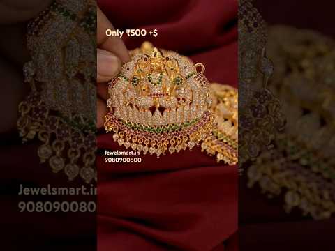 TEMPLE INSPIRED! Beautiful Gajalakshmi Pendant with Sparkling CZ Stones #jewelry #templejewellery