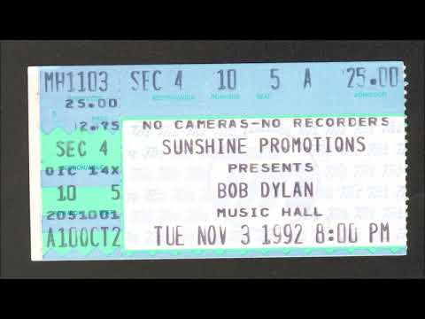 Bob Dylan 1992 US Fall Tour - Cincinnati, USA 03 11 92