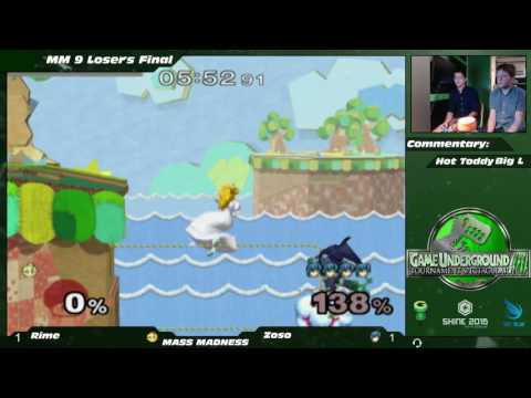 Mass Madness 9 SSBM - rime (Peach) vs. ZoSo (Marth) - Melee LF