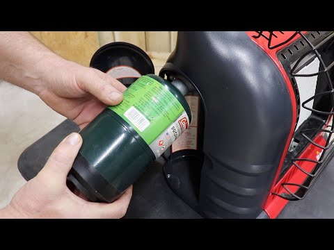 mr buddy heater installing bottles and lighting