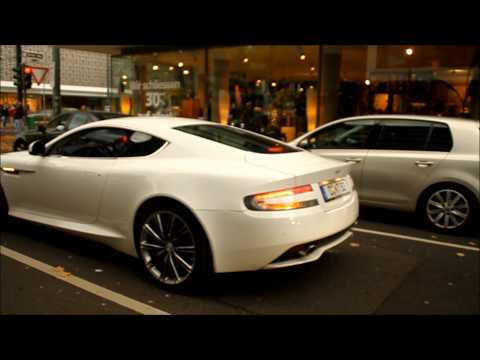 Aston Martin Virage 2011 HARD acceleration in Düsseldorf! HD 1080P