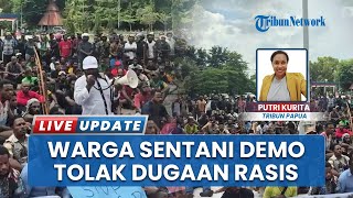 Ratusan Warga Tanah Merah Demo Tolak Rasis di Lapangan Kantor Bupati Jayapura: Sa dan Ko Papua