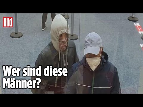 Überwachungskamera filmt Überfall: Polizei sucht Bankräuber
