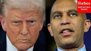 Trump Asked About Pardoned January 6 Rioter Who Allegedly Threatened To Kill Hakeem Jeffries