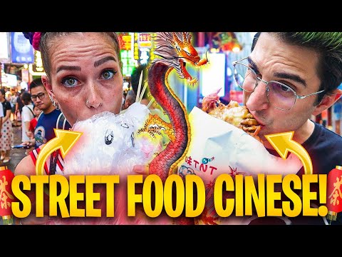 CHINA #4 - ANIMA AND LASABRI TRY CHINESE STREET FOOD! *weird*