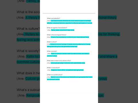 SOCIOLOGY 101SOCIOLOGY 101 STRAIGHTERLINE FINAL EXAM SOCIOLOGY 101 FINAL EXAM UPDATED SOLUTION APLUS