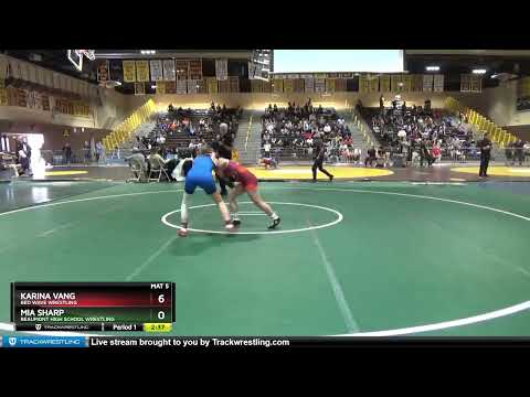 106 Lbs Round 2 - Karina Vang, Red Wave Wrestling Vs Mia Sharp, Beaumont High School Wrestling 603