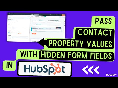 How to pass contact property values with hidden form fields in HubSpot